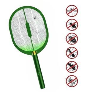 Мухобійка електрична акумуляторна 1200 мАг 5Вт USB Mosquito Swatter Зелена