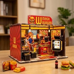 Набір для складання 3D Румбокс Mega Burger 52 деталі P9-17 Червоний