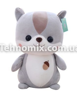 Игрушка подушка с пледом внутри 3 в 1 Белочка Серый