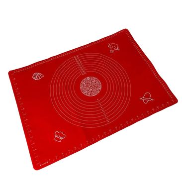 Кондитерський силіконовий килимок для розкочування тіста 40 на 30 см Червоний