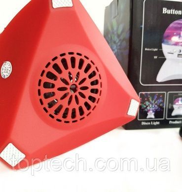 Беспроводной диско шар блютуз колонка на подставке RHD-199 USB Красный