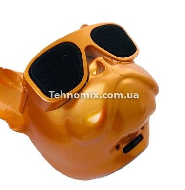 Бездротова колонка Bluetooth S3 голова собаки Золота