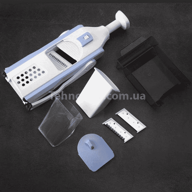 Измельчитель овощей SAFE SLICE MANDOLINE Ручная овощерезка с контейнером Синий