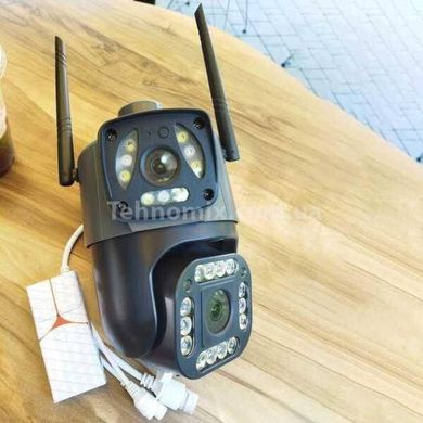 Камера видеонаблюдения двойная уличная поворотная SC03 4G 8мп