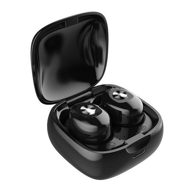 Беспроводные Bluetooth наушники 5.0 HBQ XG12 с микрофоном и зарядным кейсом Черные