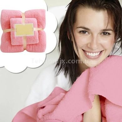 Набір рушників 2шт 145*80см та 75*35см Towel blanket 521-2415 Рожевий