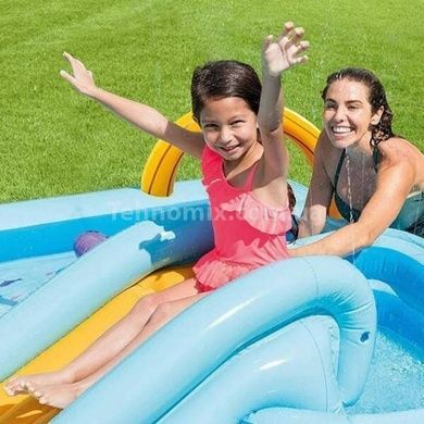 Игровой центр надувной Приключения в Джунглях с горкой 257*216*84см Intex 57161 NP