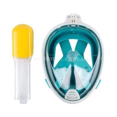 Маска для снорклінгу повнолицева Easybreath Зелена L/XL
