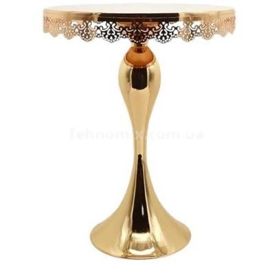Набір підставок для десертів та тортів Cake plate 16412-4 (набір 3шт) Золото