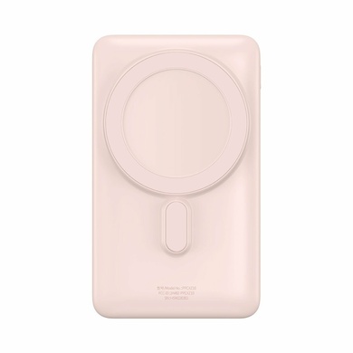 Внешний аккумулятор Baseus Magnetic Bracket Wireless Fast Charge Power Bank 10000mAh 20W Pink