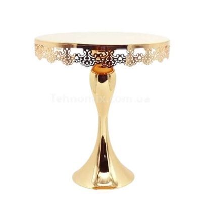 Набір підставок для десертів та тортів Cake plate 16412-4 (набір 3шт) Золото