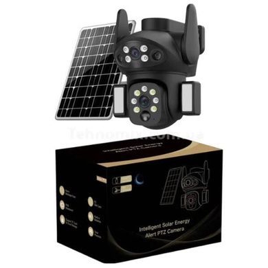 Камера відеоспостереження із сонячною панеллю AND VQ06-4G 4G solar camera app380 Чорна