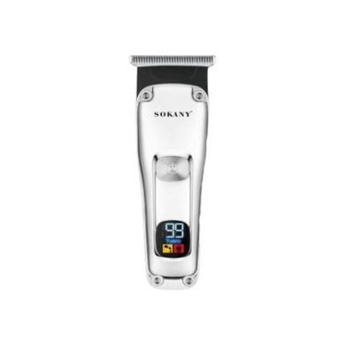 Триммер аккумуляторный с LED-дисплеем и сменными насадками Sokany SK-16064 Серый
