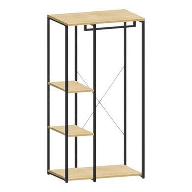 Вішалка-стелаж для одягу та взуття Loft SAM016 Чорна з коричневим