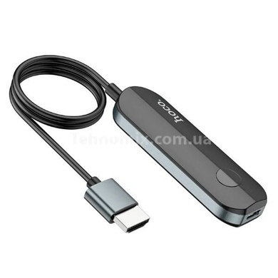 Кабель-перехідник HOCO UA23 Flowing wireless display adapter (IP version) Чорний