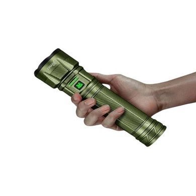 Ліхтар ручний акумуляторний підвищеної потужності пошуковий з ковпачком YEMAO YM-A1 XHP70.2 Зелений