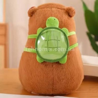 Игрушка мягкая Капибара с черепашкой 29см M 17970 Коричневая