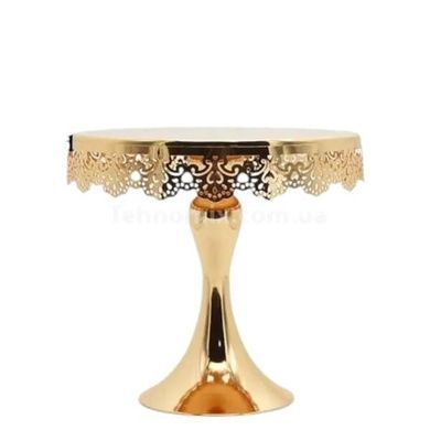 Набір підставок для десертів та тортів Cake plate 16412-4 (набір 3шт) Золото