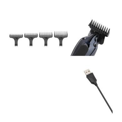 Тример з LED-дисплеєм та 4 змінними насадками VGR V-998 Чорний із зеленим