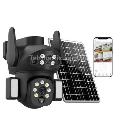 Камера відеоспостереження із сонячною панеллю AND VQ06-4G 4G solar camera app380 Чорна