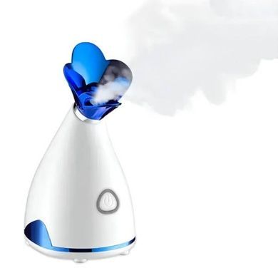Сауна паровая для лица с ингалятором Facial iconic steamer phyopus Белая с голубым