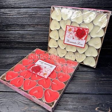 Набір свічок 25шт у формі серця 25-866