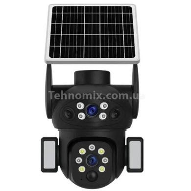 Камера відеоспостереження із сонячною панеллю AND VQ06-4G 4G solar camera app380 Чорна