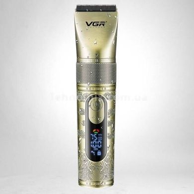 Машинка аккумуляторная для стрижки волос +5 насадок VGR V-659 Золото