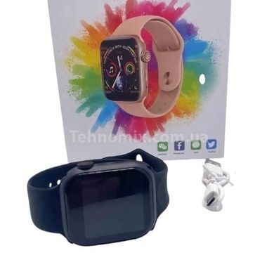 Смарт годинник водонепроникний з вібросигналом Smart Watch C6 HS-45 Чорний