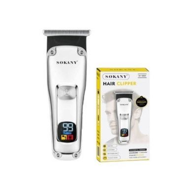 Триммер аккумуляторный с LED-дисплеем и сменными насадками Sokany SK-16064 Серый