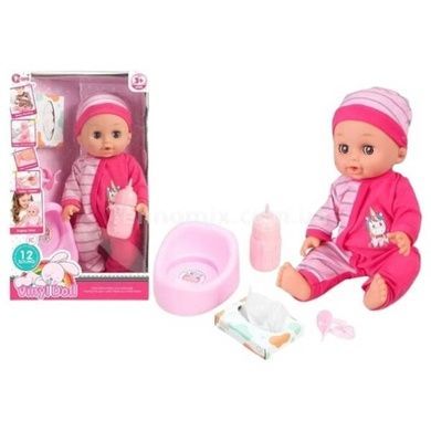 Игрушка Пупс интерактивный 30см 12 звуков + аксессуары Vinyl Doll WZB8809-4