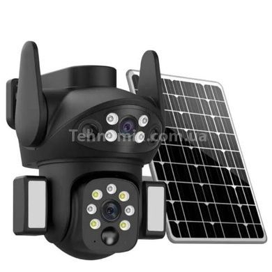 Камера відеоспостереження із сонячною панеллю AND VQ06-4G 4G solar camera app380 Чорна