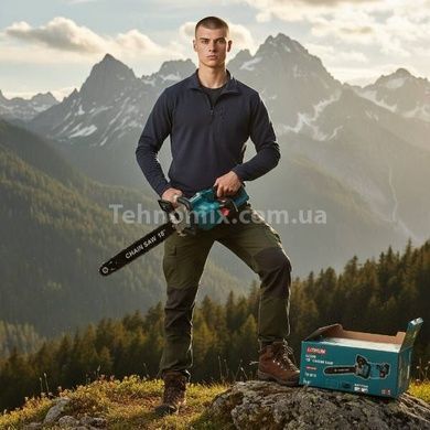 Пила ланцюгова акумуляторна +2 акумулятори 48v Alfarid 18 Синя