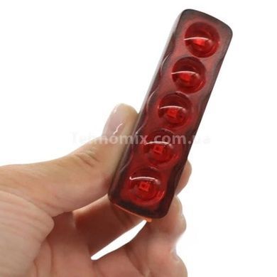 Велофонарь аккумуляторный сигнальный красный свет XFL-101-5LED Черный