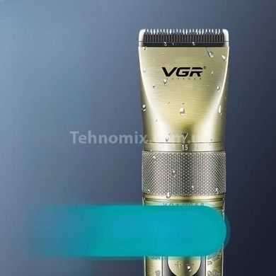 Машинка аккумуляторная для стрижки волос +5 насадок VGR V-659 Золото