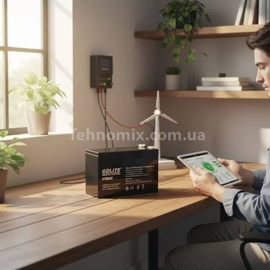 Акумулятор 12V/7Ah/20Hr GDLITE GD-1270 Чорний