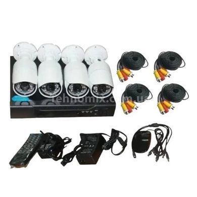 Набор камер видеонаблюдения на 4 камеры DVR KIT 7004 AHD 4ch Gibrid