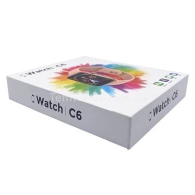 Смарт годинник водонепроникний з вібросигналом Smart Watch C6 HS-45 Чорний