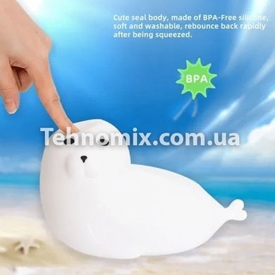 Детский силиконовый ночник игрушка Тюлень