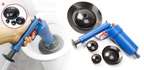 УЦЕНКА! Пневматический вантуз, очиститель канализации высокого давления Toilet dredge GUN BLUE