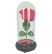 Троянда в колбі з LED підсвічуванням МАЛЕНЬКА із серцем Червона