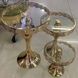 Набір підставок для десертів та тортів Cake plate 16412-4 (набір 3шт) Золото