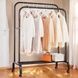 Стійка для одягу підлогова металева на коліщатках Loft Rack Чорна