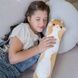 Мягкая игрушка-подушка Кот Батон обнимашка 50см Коричневый