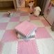 Коврик-пазл плюшевый 30&times;30см 10шт/уп floor mat AND 5579 Розовый