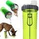 Поїлка-годівниця для тварин подвійна зі складною мискою Pet Drink Bottle Зелена