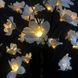 Ночник настольный Молодое дерево светящееся 24 LED, питание от USB или 3 батарейки АА Черный ствол и белые