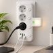 Сетевой фильтр с USB и индивидуальными выключателями + подсветка (3&times;220В+2&times;USB+1&times;Type-C) HG-2505 Белый