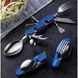 Нож карманный многофункциональный мультитул походный A-109 Black/Blue Голубой