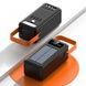 Power Bank 100000 mAh с ремешком, фонарем и встроенными кабелями для зарядки YM-638 CX Черный